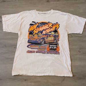 Vintage Men’s T-Shirt size M Barely Worn Race Car Shirt White